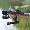 고품질 스테인레스 스틸 레이저 slingshot 물고기 slingshot 야외 낚시 낚시 낚시 사냥 다트