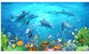 beautiful scenery wallpapers Underwater world dolphin wallpapers children's room TV background wall