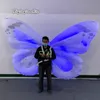 Spettacolo di sfilata Illuminazione ali di farfalla gonfiabili 2m LED Abbigliamento Walking Blow Up Costume di ali colorate per spettacoli teatrali