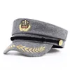 2020 Cappello caldo vintage Uomini donne Autunno inverno berretti militari piatti Capitano regolabili Caps Navy Cap Hats3512417