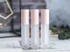 DIY rosa Lipgloss-Behälter, leere mattierte Lippenglasurtube, Mini-Lipgloss-Split-Flasche, schneller Versand