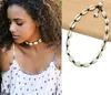 Cowrie Shell Choker naszyjnik dla kobiet złoty kolor srebrny biżuteria Bohemia koralik Rope Chain naszyjniki oświadczenie Collier