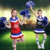 Cheerleading cheerleaders klädgrupper barn skol pojkar flickor aerobics kostymer tävling baby uniform klänning kjol1