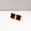 Fourleaf Clover Multicolor örhängen färg titanstål matchande örhängen kontrakterade Fritillary smycken hela1706013