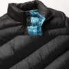 Winter Men Solid Color Down Jacket Stand-up Collar Long Sleeve Coat Outwear1 Phin22