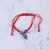 Handvävt armband lycklig armband kabbalah röd sträng tråd hamsa armband blå turkiska onda ögon charm smycken fatima vänskap armband