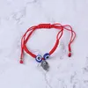 Handgeweven armband Lucky Kabbalah Red String Thread Hamsa Armbanden Blauw Turks Boze Oog