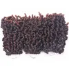 Short Curly Crochet Braids Hair Ombre Spring Twist Hair Extensions Pre-twisted Spring Kanekalon Synthetic Hair