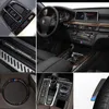 Carbon Fiber Car Sticker Inner Console Gear Shift Box Frame CD Panel Reading Light Cover Trim Stickers for BMW X5 X6 F15 F16 Accessories
