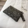 Female Fashion Square Snake Print Wristlet Clutch Women Casual Purse PU Leather Handbag Money Phone Pouch Wallet torebki damskie