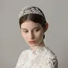 Vintage mariage couronne de mariée diadème perle d'eau douce bandeau argent étoile accessoires de cheveux bijoux bande coiffure princesse reine strass