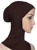 Mode vrouwen dame vol over moslim innerlijke hijab caps islamitische polyester en modale underscarf hoeden Arabische kop dekking