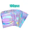 100 Pezzi Sacchetti Antiodore Richiudibili S/M/L Sacchetti per Imballaggio Piatti a Colori Laser per Conservazione Alimenti Bomboniere