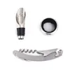 3 stks 5 stks / set wijnflesopener stopper pourer kurkenscrew wijnopener folie cutter houder wijngereedschap kit