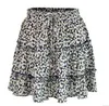 Women Clothes Jupe Falbala Foral Print Skirts Summer Beach Skirts Holiday Casual Fashion Skirts A Line Slim Mini Shirts High Waist B4982