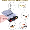 187PCS Terminal Terminal Box - Fishing Baitholder Hooks، إسقاط طلقة الأوزان، صيد السمك، شرائح غطري، برميل مزدوج برميل