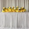 2 piece Christmas Shiny Gold 10ft L * 30 Inch H Ice Silk Sequin Voile Table Skirt For Wedding Decoration 3 orders