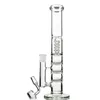 13 Inch Straight Tube Glass Bong Hookahs Triple Water Pipes Birdcage Perc Oil Rigs 18mm Joint Dab Rig With Bowl Quartz Banger HR316