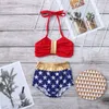 Kids Designer Clothing Girls Swimwear Summer Fashion Children Swimming Suits Soft Comfortable Breathable Two Pieces Set Hot Sale