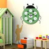 3D vero Coccinella Orologio da parete al quarzo adesivo da parete soggiorno Decorazioni murali camera dei bambini Muto per orologi Regali