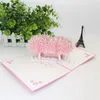 Inviti di carta per matrimoni tagliati al laser Biglietti di auguri per albero 3D Cartolina di compleanno di San Valentino per gli amanti Forniture per feste festive