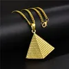 Мужские и женские ювелирные изделия в стиле хип-хоп, треугольная пирамида, кулон, ожерелье, модные длинные цепочки 60 см, индивидуальные ожерелья в стиле панк для мужчин, Gift7751272