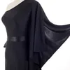 Vente chaude robe de danse latine pour dames jupe dos nu en soie noire belles femmes dame à la mode inde robes de salon