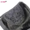 16 "-32" Lint Paardenstaart Paardenstaart 60g-140g Clips in/op 100% Braziliaanse remy Human hair Extension Natural Straight