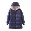 Winter Bubble Jassen Dames Dikke Lange Katoen-Padded Parkas Vintage Warm Winter Jacket Dames Jassen en Jassen Hooded Overjas