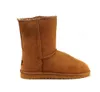 Hot Sale-Winter Snow Boots Kvinnor med Box Classic Tall Leather Bailey Bow Girl Shoes SZ5-10 ull päls billig pris boot