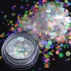 1 Box Ab Color Nail Paillette Mermaid Nail Flakes Glitter Manicure Star Heart Round Slider Nail Art Decor