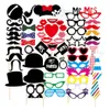 76 pcs/lot accessoires de cabine photo drôles accessoires de fête de mariage d'anniversaire masques pour Noël Halloween lèvres rouges lunettes moustache décorations de fête