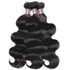 IShow Indian Body Wave 13 * 4 Kant Frontale Braziliaanse Peruaanse Maleisische Maagd Menselijk Haarbundels met Sluiting Hair Extensions WEFTS voor Dames Natuurlijk Zwart