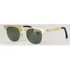 Gafas de sol de lujo para hombre Gafas de sol deportivas Soscar 3507 Marco de aluminio y magnesio Lentes verdes clásicas G-15 con caja de cuero original