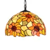 European Mediterranean Sunflower pendant lamp Tiffany stained glass light living room bedroom Hallway Balcony Hanging Lighting