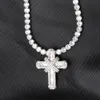 Customized 16/18/20/24 inch tennis chain Hip hop cross pendant necklace ice out men women fashion jewelry