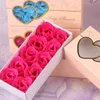 Dekorative Blumen Kränze 10 teile/satz Romantische Rose Seife Blume Köpfe Künstliche Bade Blütenblätter Box Für Valentinstag Hochzeit Decora