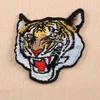 Animaux tête de tigre broderie complète fer sur patchs pour vêtements bricolage veste Badges autocollants Appliques en gros