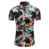 New Summer Mens Short Sleeve Beach Hawaiian Shirts Cotton Casual Floral Shirts Regular Plus Size 7XL Mens clothing Fashion