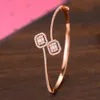 Printemps à la mode empilable déclaration bracelet pour les femmes mariage plein cubique Zircon cristal CZ dubaï argent Bracelets 2022