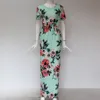 女性の花のドレス5スタイルプリント半袖ボードレスイブニングガウンパーティーロングマキシドレス夏SUNDRESSマタニティドレスOOA3238