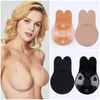 Kvinna Push Up Bra Seamless Strapless Invisible BH Självhäftande Silikon Nippelkåpa Klistermärken Tunna andningsbara bröstkuddar