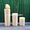 New syle papel kraft branco coluna pilar decorativos colunas baratos do casamento para caminhada maneira estande pilar senyu0484