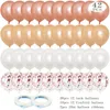 Décoration de fête 40pcs Ballons en or rose Confetti Set Chrome Ballon Anniversaire Déco Anniversaire de mariage Globals Metallic3608690