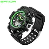 New Men Sport Watch Sanda Top Nova marca Digital Watch S- Hodinky Homens Analógico Quartzo Relogio Masculino