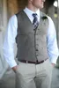 Витажи старинные жениха 2019 шерсть елочка Tweed Vest Мужская костюма Жилеты Slim Fit Wedding Wistcoat уникальный мужской платье