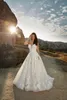 Eddy K 2021 robes de mariée sexy chérie dos ouvert A-ligne robes de mariée sur mesure dentelle appliques balayage train robe de mariée2263