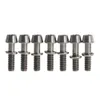 Wanyifa 7pcs Titânio TI Bolt M4x15.3mm Allen Hex Caper parafusos parafusos com arruelas para Bicicleta Bicicleta parafusos