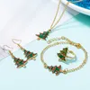 Árbol de navidad Collares pendientes Pulseras del encanto Pendientes Anillos Set Joyas de Navidad Juegos Regalos para mujeres Niñas venta al por mayor DHL