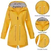 Loozykit Women Jacket Coat Waterproof Transition Raincoat 2022 Outdoor Hiking Clothes Lightweight Fashion Plus Size